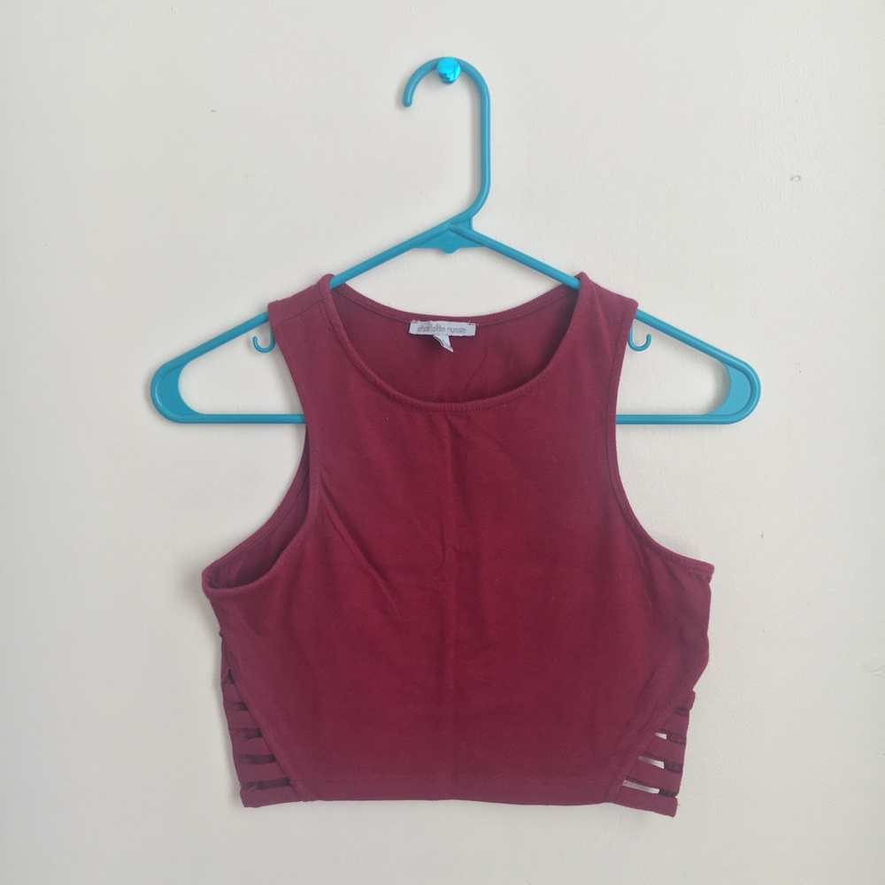Maroon Crop Top